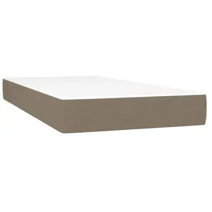 Comparateur de prix : vidaXL Matelas de lit à ressorts ensachés Taupe 80x200x20 cm Tissu