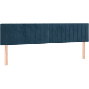 vidaXL Têtes de lit 2 pcs Bleu foncé 72x5x78/88 cm Velours pas cher