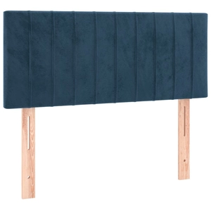 vidaXL Tête de lit Bleu foncé 100x5x78/88 cm Velours pas cher