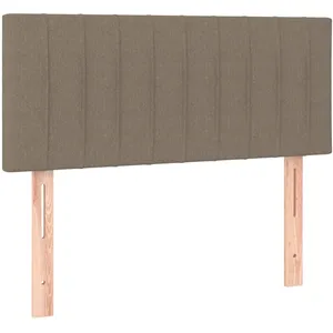 vidaXL Tête de lit Taupe 90x5x78/88 cm Tissu pas cher