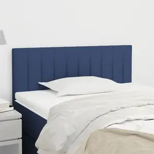 vidaXL Tête de lit Bleu 90x5x78/88 cm Tissu pas cher