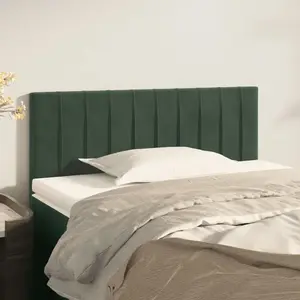 vidaXL Tête de lit Vert foncé 90x5x78/88 cm Velours pas cher