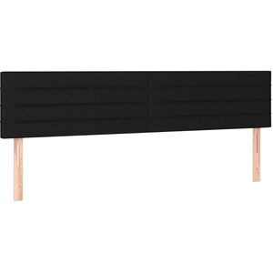 vidaXL Têtes de lit 2 pcs Noir 100x5x78/88 cm Tissu pas cher