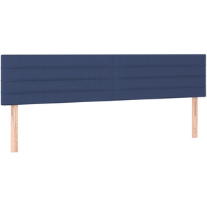 vidaXL Têtes de lit 2 pcs Bleu 100x5x78/88 cm Tissu pas cher