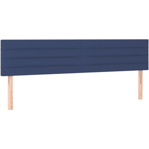 vidaXL Têtes de lit 2 pcs Bleu 90x5x78/88 cm Tissu pas cher