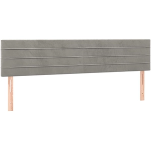 vidaXL Têtes de lit 2 pcs Gris clair 90x5x78/88 cm Velours pas cher