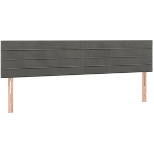 vidaXL Têtes de lit 2 pcs Gris foncé 90x5x78/88 cm Velours pas cher