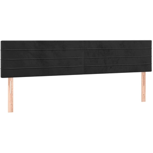 vidaXL Têtes de lit 2 pcs Noir 90x5x78/88 cm Velours pas cher