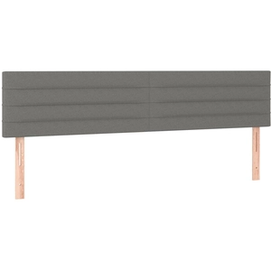 vidaXL Têtes de lit 2 pcs Gris foncé 90x5x78/88 cm Tissu pas cher