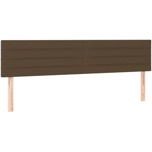 vidaXL Têtes de lit 2 pcs Marron Foncé 90x5x78/88 cm Tissu pas cher