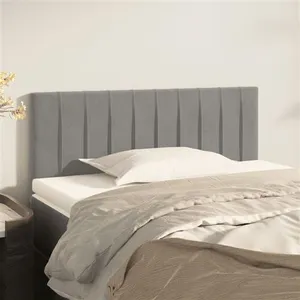 vidaXL Tête de lit Gris clair 80x5x78/88 cm Velours pas cher