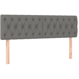 vidaXL Têtes de lit 2 pcs Gris foncé 80x7x78/88 cm Tissu pas cher