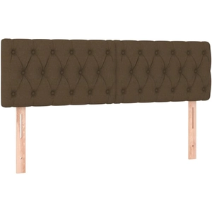 vidaXL Têtes de lit 2 pcs Marron foncé 72x7x78/88 cm Tissu pas cher