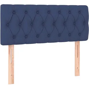 vidaXL Tête de lit Bleu 90x7x78/88 cm Tissu pas cher
