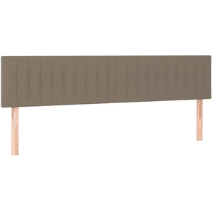 vidaXL Têtes de lit 2 pcs Taupe 100x5x78/88 cm Tissu pas cher