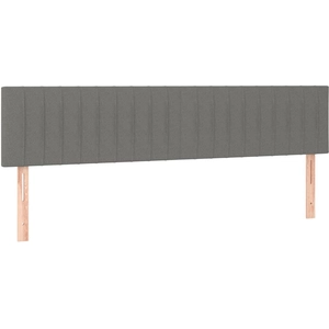vidaXL Têtes de lit 2 pcs Gris foncé 100x5x78/88 cm Tissu pas cher