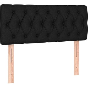 vidaXL Tête de lit Noir 100x7x78/88 cm Tissu pas cher