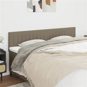 vidaXL Têtes de lit 2 pcs Taupe 90x5x78/88 cm Tissu pas cher