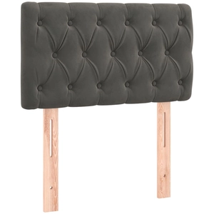 vidaXL Tête de lit Gris foncé 80x7x78/88 cm Velours pas cher
