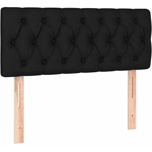 vidaXL Tête de lit Noir 90x7x78/88 cm Tissu pas cher