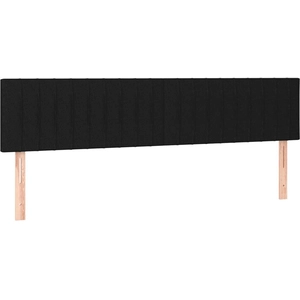 vidaXL Têtes de lit 2 pcs Noir 80x5x78/88 cm Tissu pas cher