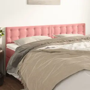 Comparateur de prix : vidaXL Têtes de lit 2 pcs Rose 80x5x78/88 cm Velours