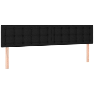 vidaXL Têtes de lit 2 pcs Noir 90x5x78/88 cm Tissu pas cher