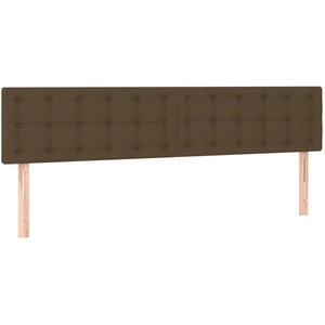 vidaXL Têtes de lit 2 pcs Marron Foncé 90x5x78/88 cm Tissu pas cher