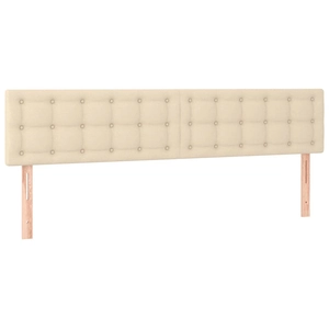 vidaXL Têtes de lit 2 pcs Crème 90x5x78/88 cm Tissu pas cher