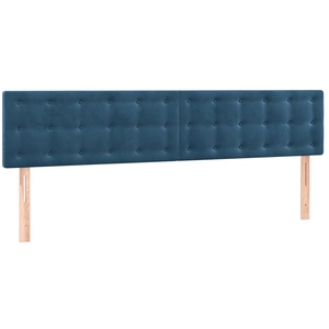 vidaXL Têtes de lit 2 pcs Bleu foncé 90x5x78/88 cm Velours pas cher