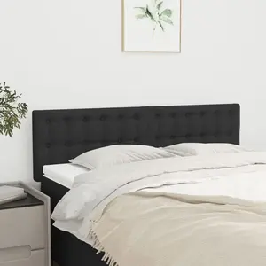 vidaXL Têtes de lit 2 pcs Noir 72x5x78/88 cm Tissu pas cher