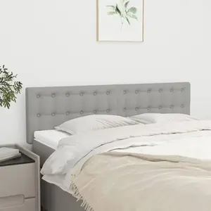 vidaXL Têtes de lit 2 pcs Gris clair 72x5x78/88 cm Tissu pas cher