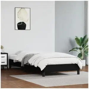 vidaXL Cadre de lit Noir 90x200 cm Similicuir pas cher