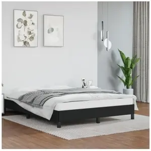 Comparateur de prix : vidaXL Cadre de lit Noir 140x190 cm Similicuir