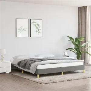 Comparateur de prix : vidaXL Cadre de lit Gris foncé 180 x 200 cm Tissu