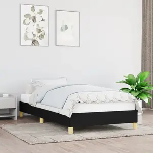 vidaXL Cadre de lit Noir 80x200 cm Tissu pas cher