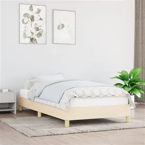 vidaXL Cadre de lit Crème 100 x 200 cm Tissu pas cher