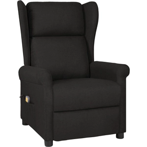 vidaXL Fauteuil de massage Noir Tissu pas cher
