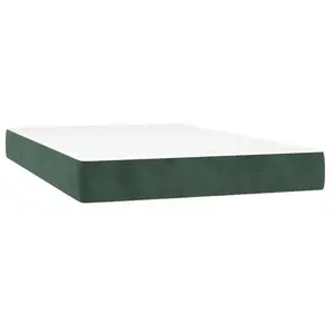 vidaXL Matelas de lit à ressorts ensachés Vert foncé 120x200x20 cm pas cher