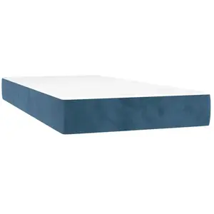 Comparateur de prix : vidaXL Matelas de lit à ressorts ensachés Bleu foncé 100x200x20 cm