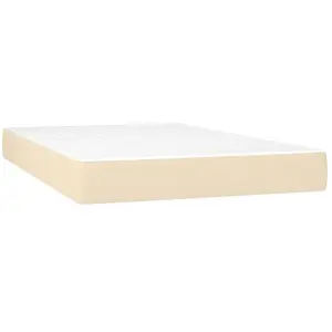 vidaXL Matelas de lit à ressorts ensachés Crème 120x200x20 cm Tissu pas cher