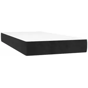 Comparateur de prix : vidaXL Matelas de lit à ressorts ensachés Noir 90x200x20 cm Velours
