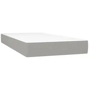 vidaXL Matelas de lit à ressorts ensachés Gris clair 100x200x20 cm pas cher