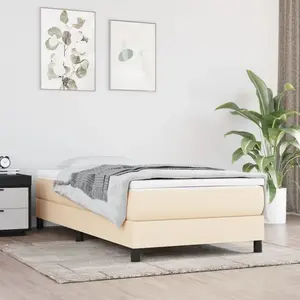 Comparateur de prix : vidaXL Matelas de lit à ressorts ensachés Crème 100x200x20 cm Tissu