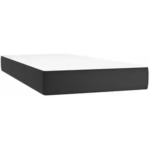 Comparateur de prix : vidaXL Matelas de lit à ressorts ensachés Noir 100x200x20cm Similicuir