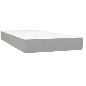 vidaXL Matelas de lit à ressorts ensachés Gris clair 90x190x20cm Tissu pas cher