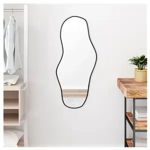 348267 vidaXL Miroir mural Noir 90x40 cm pas cher