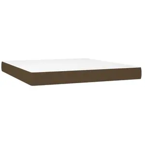 vidaXL Matelas de lit à ressorts ensachés Marron foncé 160x200x20 cm pas cher