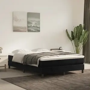 Comparateur de prix : vidaXL Matelas de lit à ressorts ensachés Noir 140x200x20 cm Velours