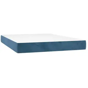 vidaXL Matelas de lit à ressorts ensachés Bleu foncé 140x200x20 cm pas cher